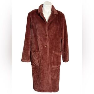 NWOT SANCTUARY by Anthropologie Elegant Mauve Faux Fur Women's Coat size large